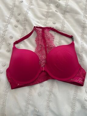 Victoria's Secret Fuchsia Lace Racerback Push-Up Bra